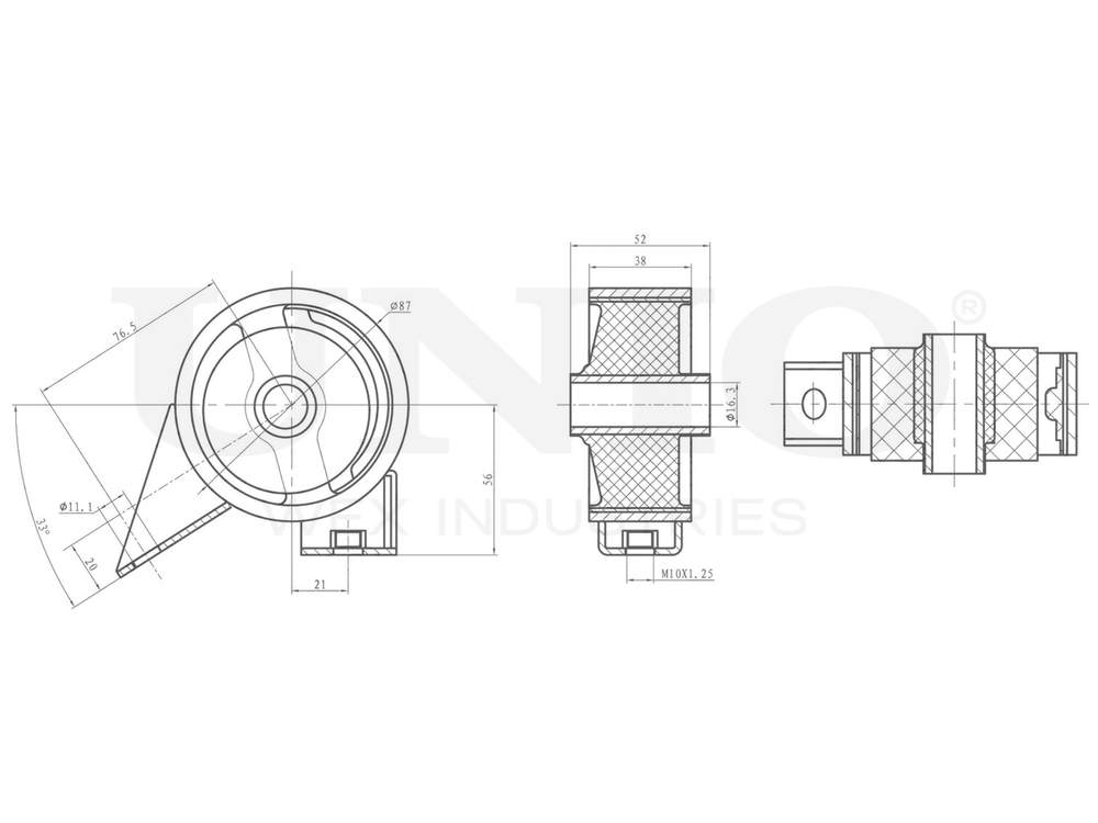 Опора двигателя передняя UNIO RMP-15058