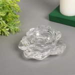 Подсвечник «Изящный цветок» 9*5 см, Белый