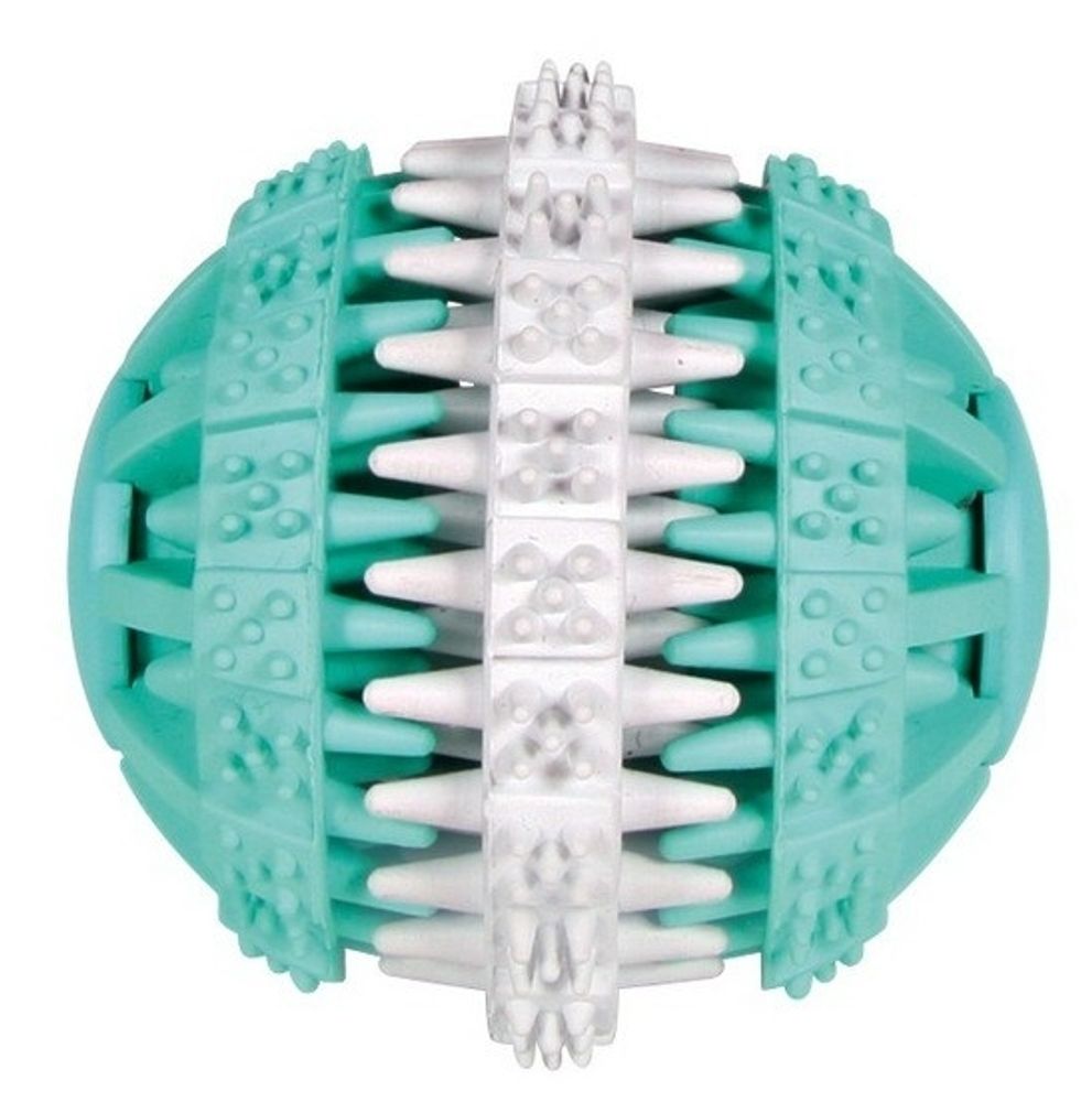 Trixie Мяч Denta Fun, 6см, резина, белый/зелёный