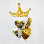 Шар (19"/48 см) Сердце, Золото 1 шт.