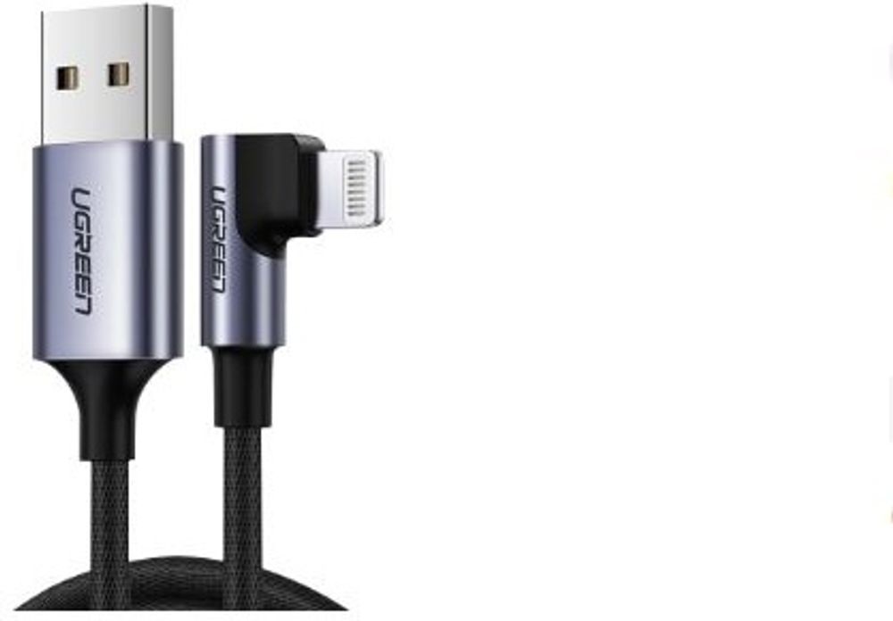 Кабель Ugreen Lightning, USB 2.0 (M) черный
