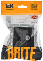 BRITE Розетка двойная TV+RJ45 кат.5E РТВ/РК12-БрЧ черный IEK