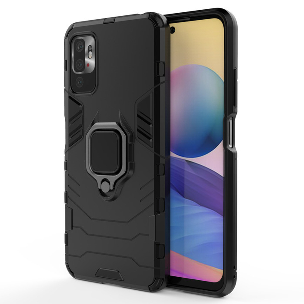 Противоударный чехол с кольцом Panther Case для Xiaomi Poco M3 Pro / Redmi Note 10 5G