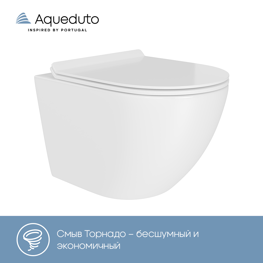 Унитаз подвесной Aqueduto Ovo Tornado Daily