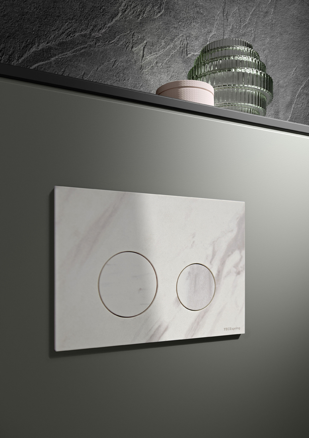 Панель смыва TECEspring loop Песочно-бежевый (искусственный камень)