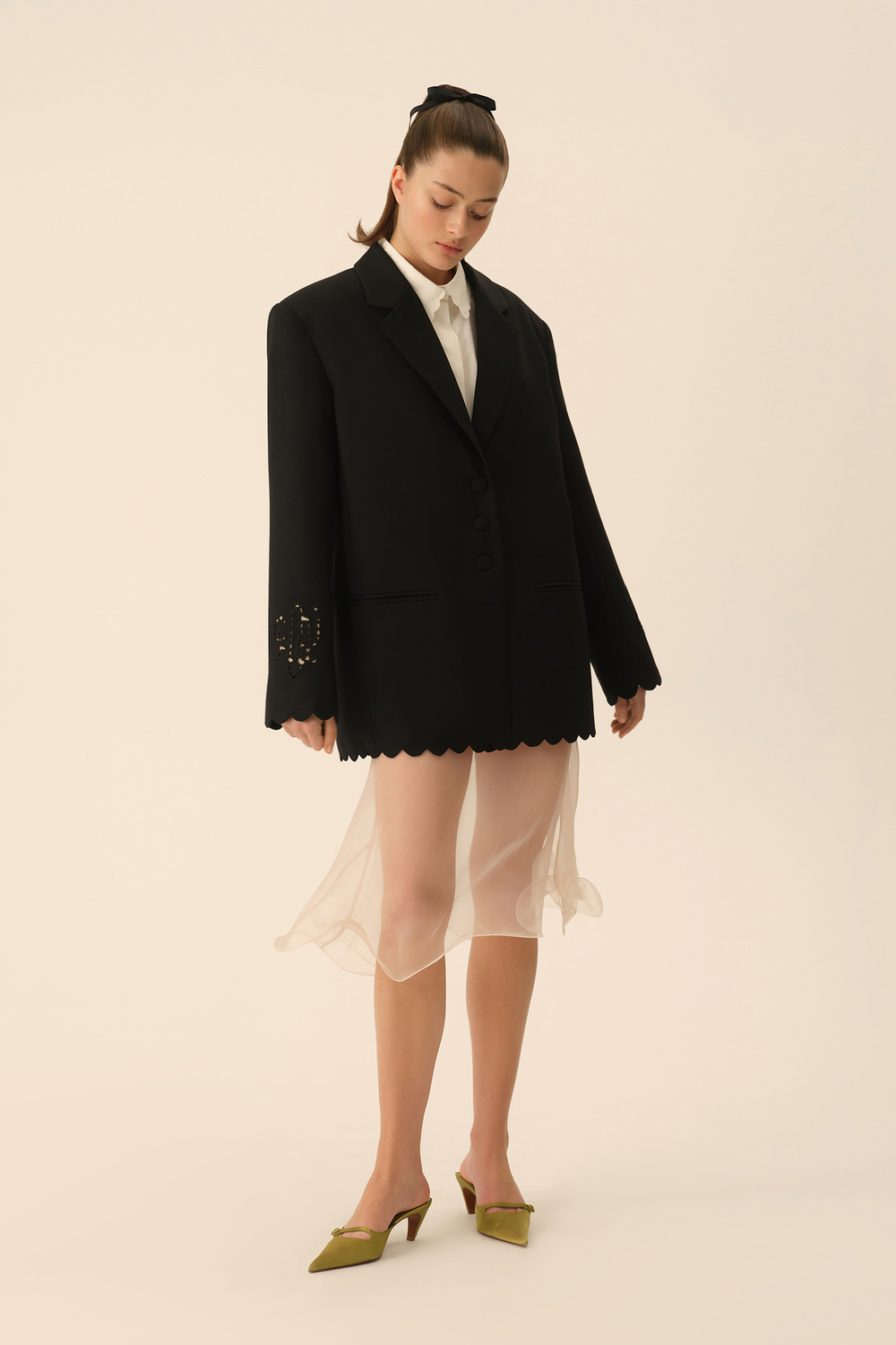 Жакет с ришелье ((Romantic CEO)), черный