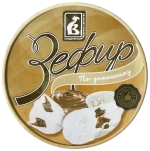 Зефир неглазированный, в круглой подарочной коробке с Варёной сгущёнкой и творогом, 245 гр.