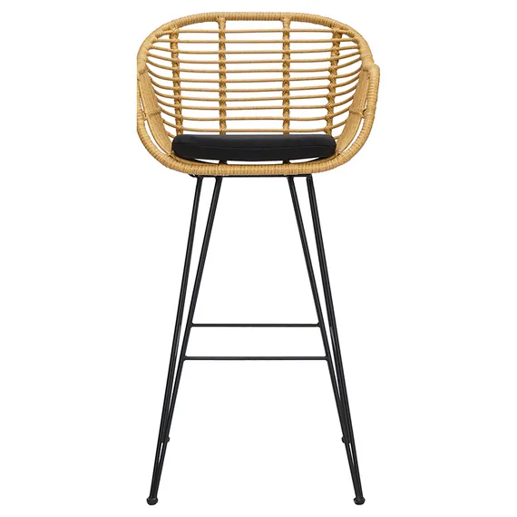 Барный стул Vetle Bent, светлый ротанг