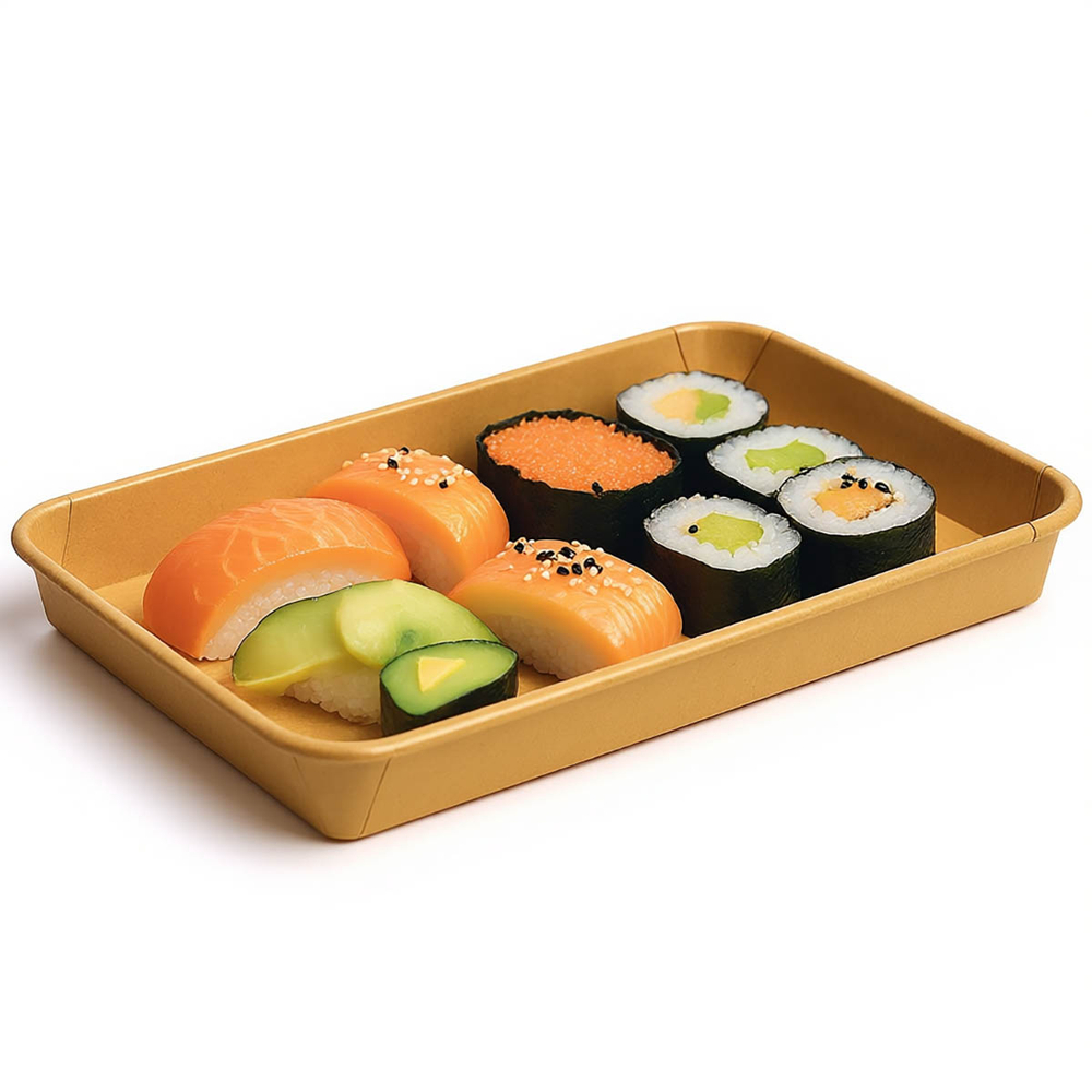 Контейнер бумажный Sushi Box 1200 мл 152х241х24 мм 1/400