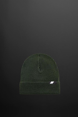 ZARA ТРИКОТАЖНАЯ ШАПКА С ФАКТУРНЫМ УЗОРОМ, ТЕМНЫЙ ХАКИ