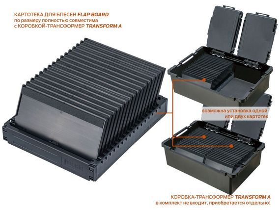 Картотека для блесен Meiho FLAP BOARD 208х159х81