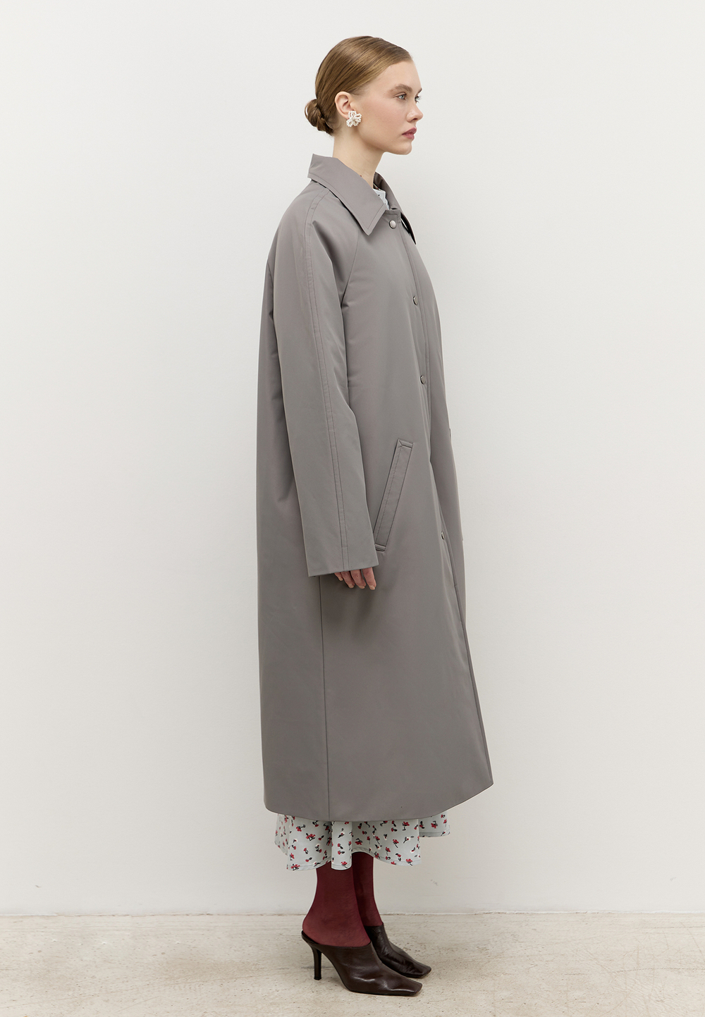 Тренч однобортный утепленный