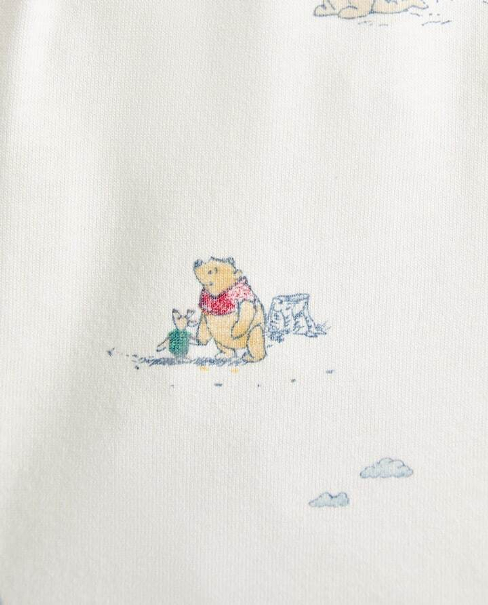 ZARA HOME ХЛОПКОВАЯ ПИЖАМА С РИСУНКОМ ВИННИ-ПУХА, БЕЛЫЙ