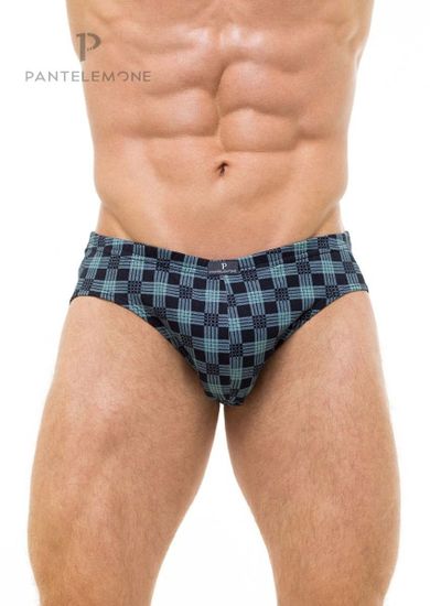 Трусы мужские спорт (2 шт) Pantelemone PMP-241, клетка зеленая