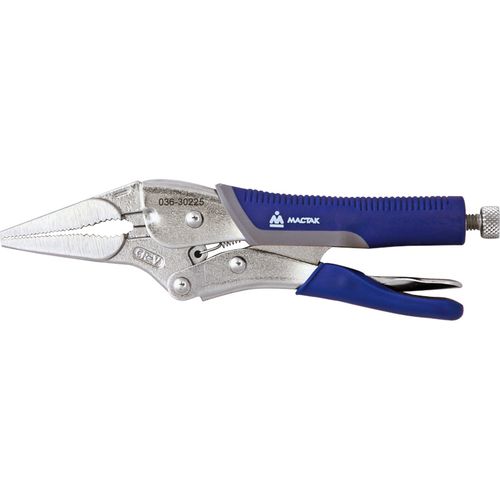 МАСТАК (036-30225H) Зажим с фиксатором 225 мм, длинные губки