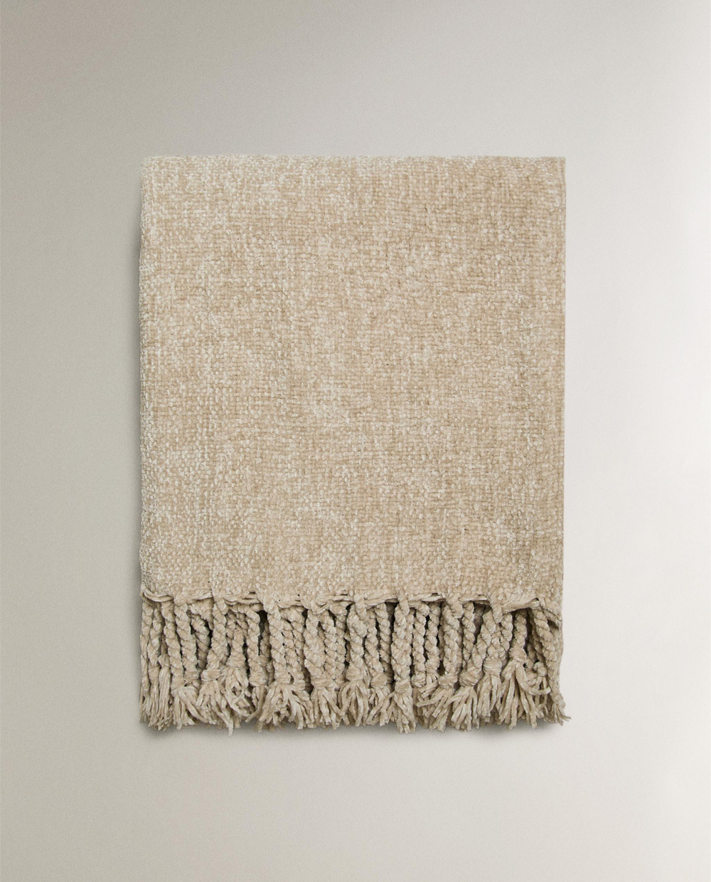 Zara Home плед из полиэстера, серый