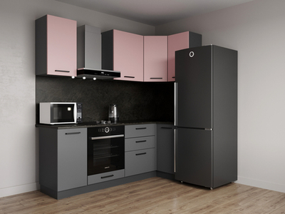 Кухонный гарнитур угловой Роза 2200х1000 столешница 26 мм