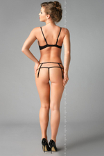 Сексапильный комплект Carla с открытым лифом (Размер: XXL-XXXL) (Цвет: черный)