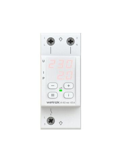 Реле напряжения с контролем тока VI-63 red Welrok 4660251140281