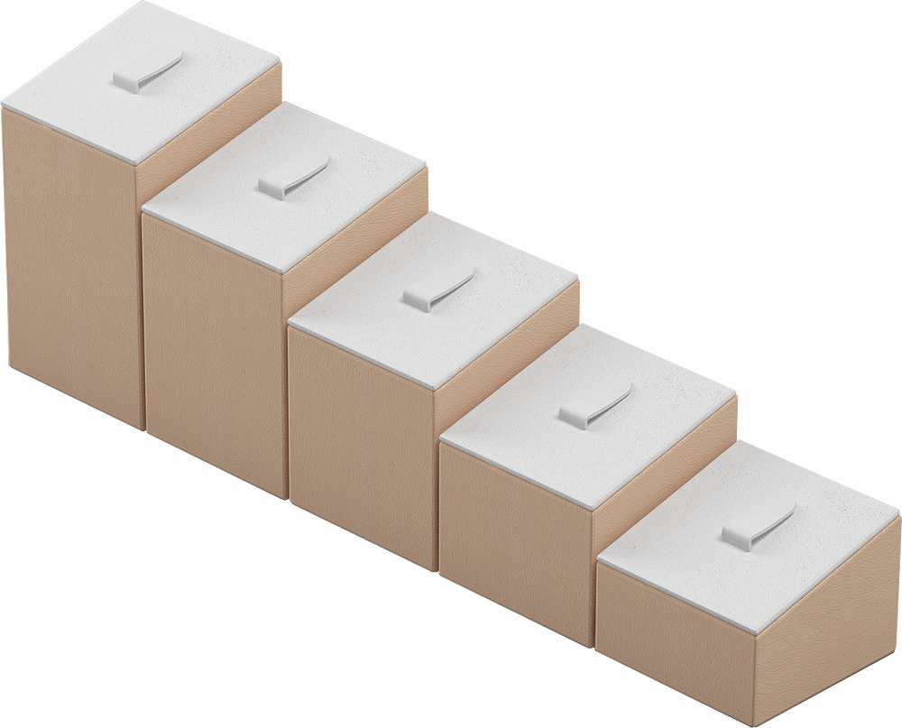 Набор подставок для 5 колец/кубик/язычок/Н-30,40,50,60,70 мм.