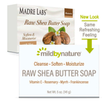 Mild By Nature, кусковое мыло с сырым маслом ши, с витамином E, розмарином, миррой и ладаном, 141 г (5 унций)