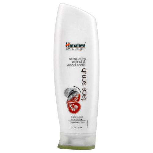 Himalaya, Botanique, Отшелушивающий скраб для лица с грецким орехом и деревянным яблоком, 5.07 жидких унций (150 мл)