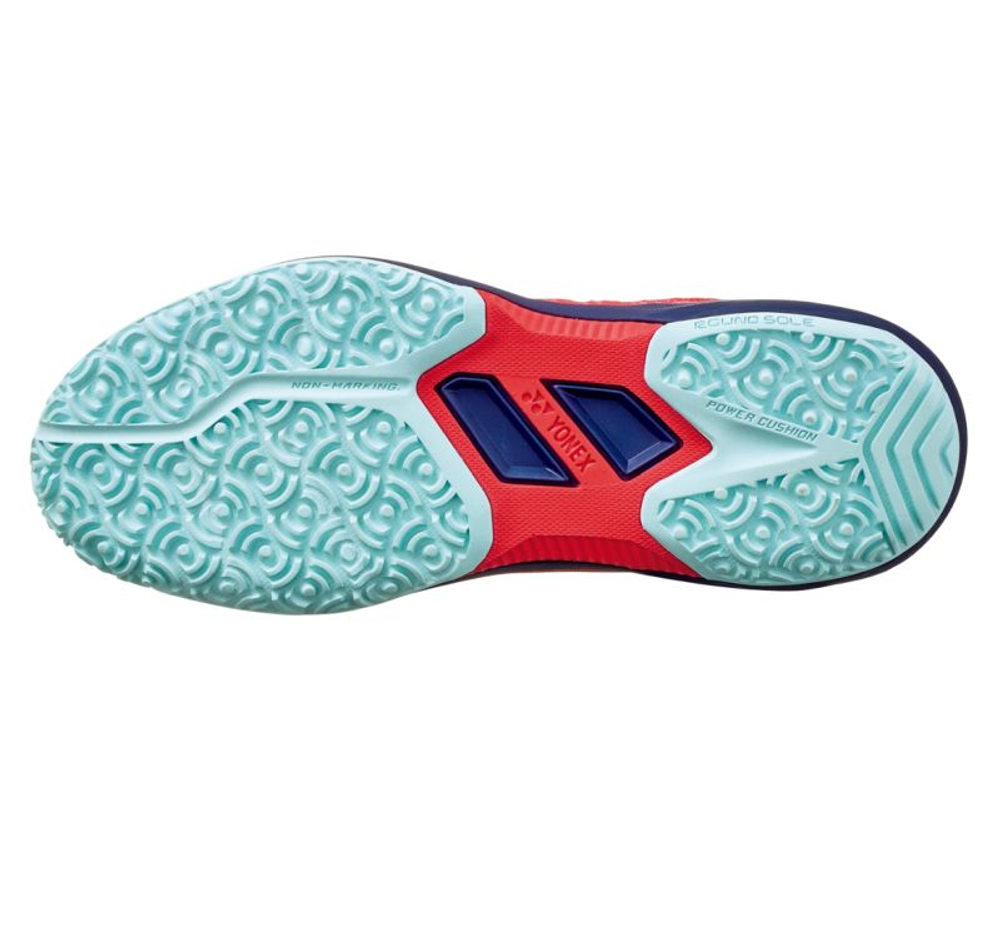 Детские теннисные кроссовки Yonex Power Cushion AD-ACCEL Junior Clay - sunset red