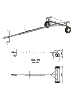 Прицеп разборный для лодок 4,0-4,6м, весом до 300 кг