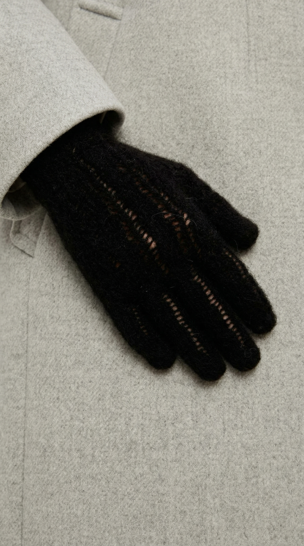 Перчатки пуховые ПЧ012-07 чёрный