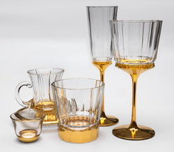 Набор стаканов MACASSAR TUMBLER6шт Cre Art Золотой / Прозрачный