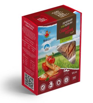 Печенье три пользы с перчиком (без сахара), 150г