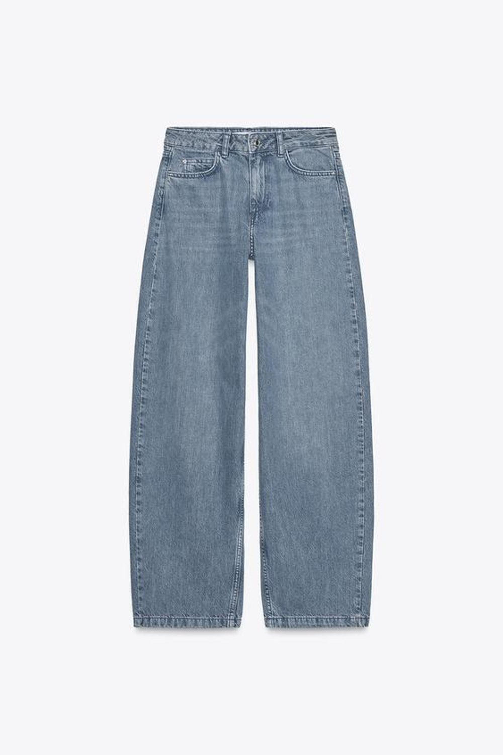 ZARA ДЖИНСЫ BAGGY СО СРЕДНЕЙ ПОСАДКОЙ, ИНДИГО