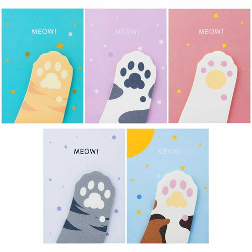 Флажки-закладки фигурные "Лапы", 12*8,5 см, 30 листов, ассорти J4F1052