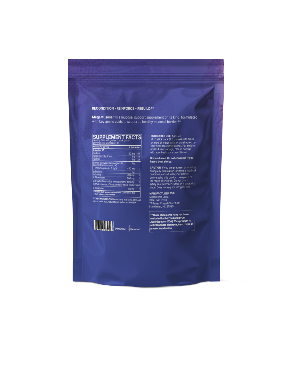 MicrobiomeLabs - MegaMucosa Stick Packs 30 packs