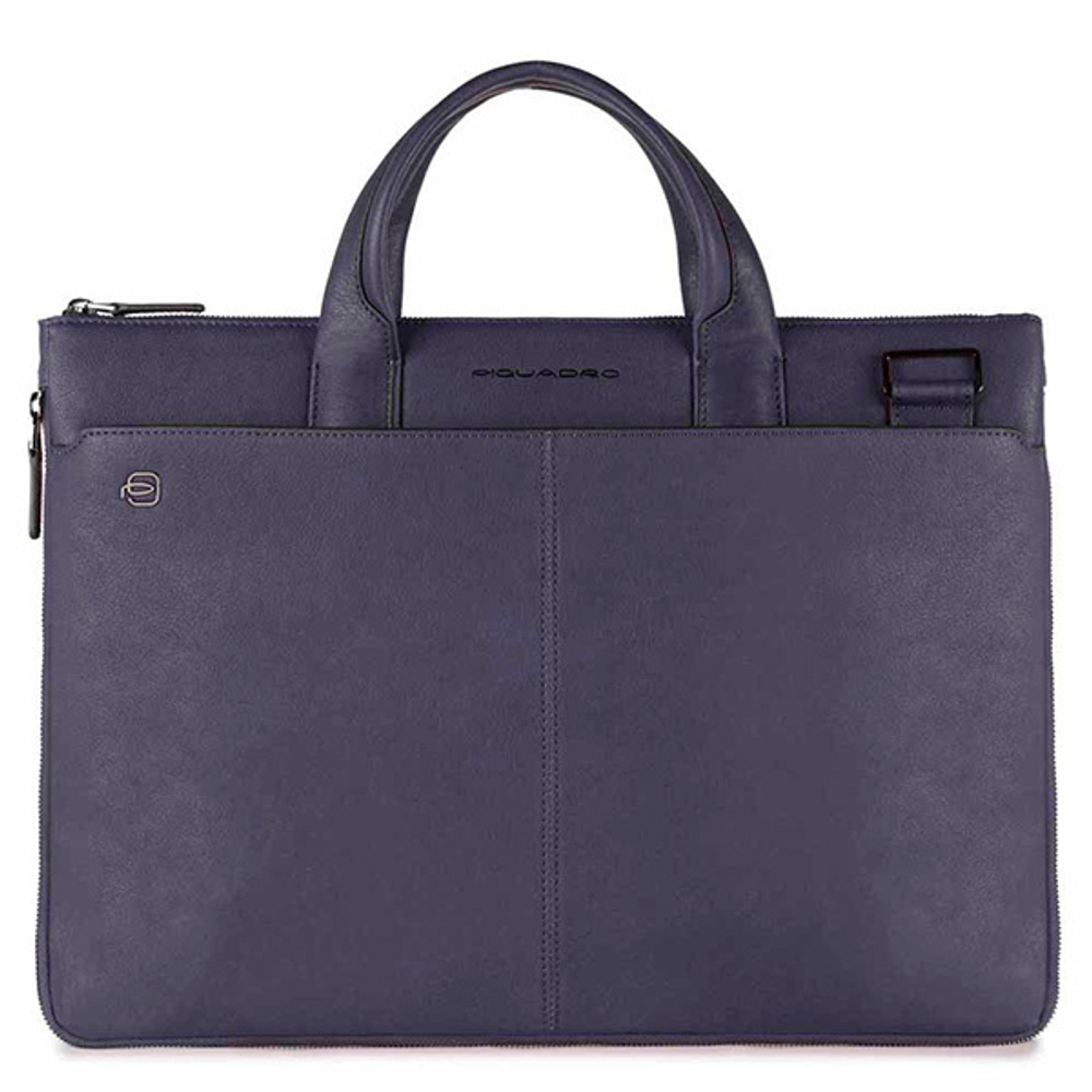 Сумка для ноутбука Piquadro Black Square/Ocean Blue