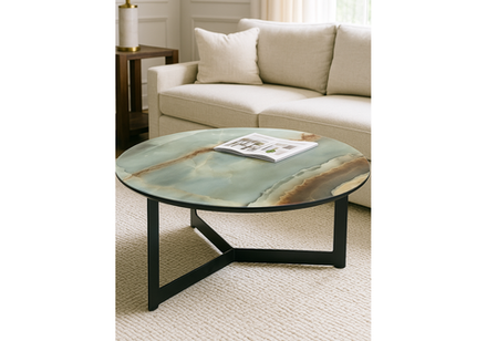 Журнальный стол Woodville Роб D-700 голубой мрамор