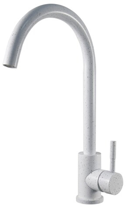 Смеситель ESKO R-излив, для кухни, White, арт. K45 White