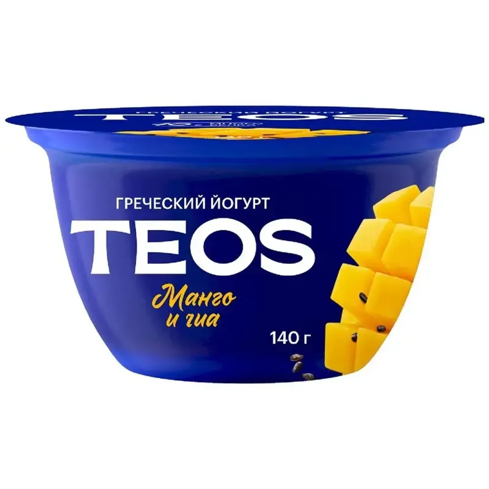 Йогурт "Теос" 2% манго-чиа 140г