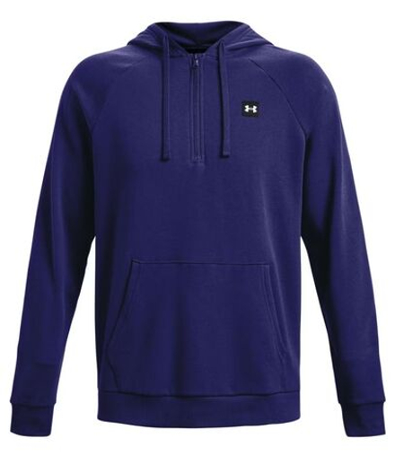 Куртка теннисная Under Armour Men's UA Rival Fleece 1 Zip Hoodie - sonar blue/onyx white