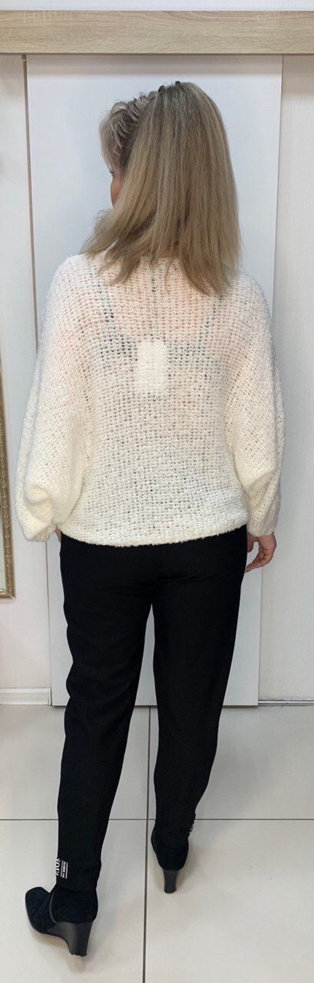 Теплый буклированный джемпер