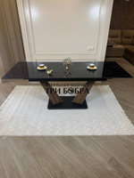 Кухонный раздвижной стол "Вирджиния", черный мрамор