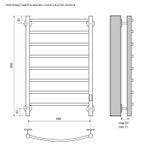 Электрический полотенцесушитель MELODIA Classica Electro 50/80 П8 белый (MTRCAE5080_wt) CУХОЙ ТЭН 99 Вт