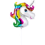 Шар Фольгированный Единорог Радужный голова (Ассорти)