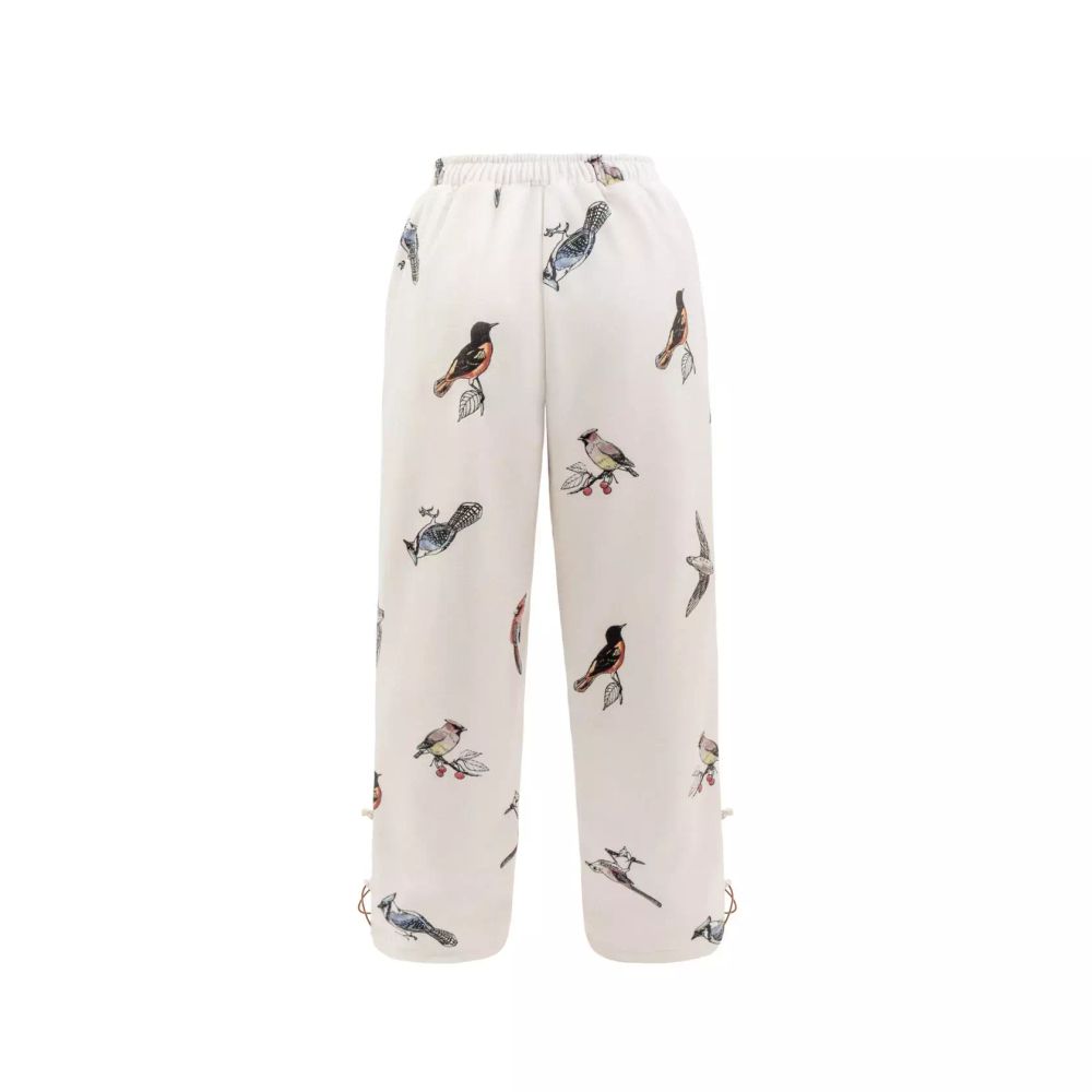 Брюки Called a Garment Флисовые Birds Мужские Молочные