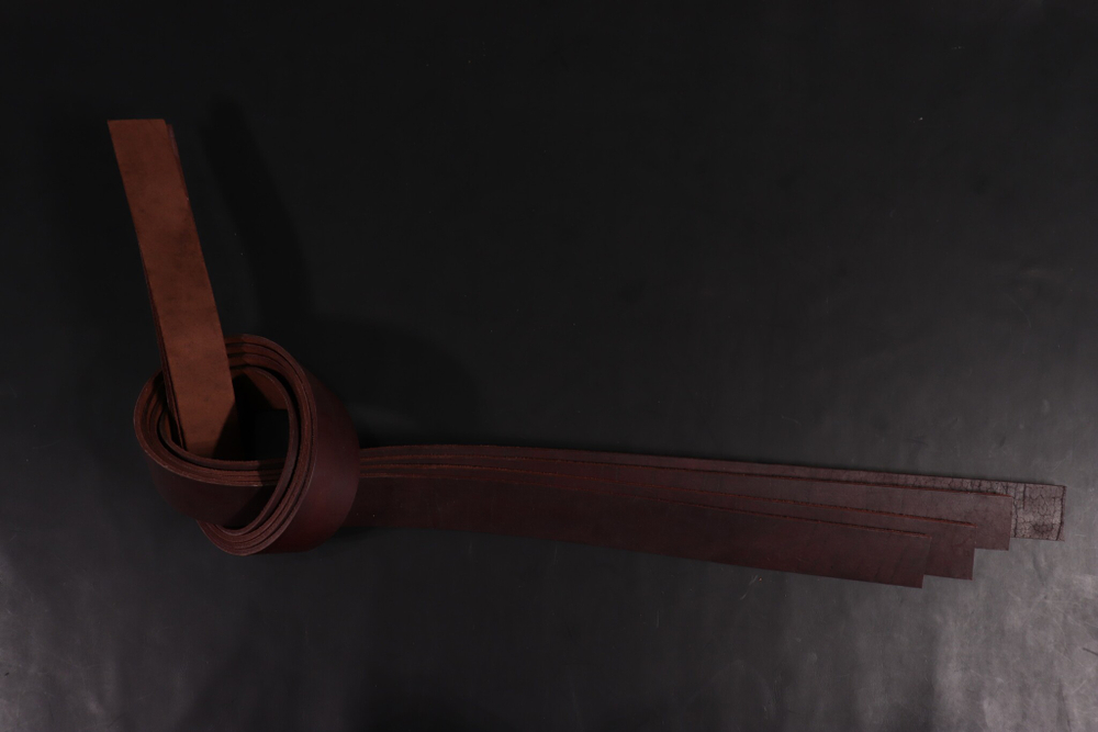 Ременная заготовка Бордо с жировой отделкой гладкая