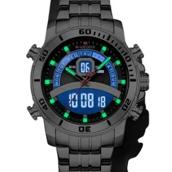 Часы наручные кварцевые NAVIFORCE на металлическом браслете, серебристый W8730-01