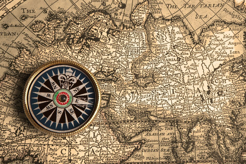 Географические карты №53 Фотообои и Фрески ручной работы