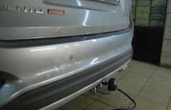Фаркоп оцинкованный Galia H091A для Hyundai Santa Fe 2012-2018, Kia Sorento 2012-2015, 2015-(паспорт и сертификат в комплекте)(без электрики)