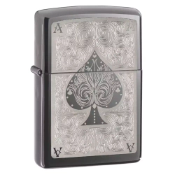 Зажигалка Zippo 28323 Ace Filigree, Black Ice