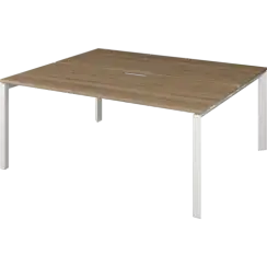 Бенч двойной на 2 рабочих места на металлокаркасе НТМП.П.Б2-180  1800x1496x750 Аргентум-МП